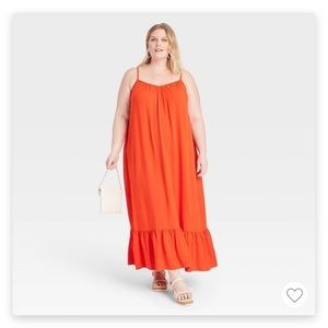 Ava & Viv maxi dress from Target. 3x & red
